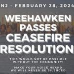 Cease Fire Keep Walking!  Victory in Weehawken!  Ceaes Fire Measure Passes