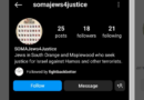Mimicked Insta Name – Do Not Confuse Zionist “SomaJews4Justice” with Legit “SomaJewsForJustice”