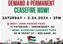 Save Palestine, Demand Permanent Cease Fire, John Parker Park @ Shrewsbury, Sat. Feb 24 2pm March to Riverside Gardens Pk Red Bank
