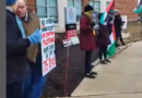 Video / pics from Protest: Tammy and Andy Might Think They Are Running But They Are Sure Not Hiding Their Genociding!  Feb 24 Rowan University!
