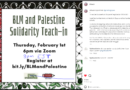BLM and Palestine Solidarity Teach In Thu Feb 1 9pm EST! Zoom Panel Discussion