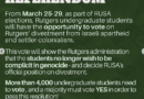 Palestine Time @ Rutgers – Vote YES to DIVEST!  March 25 – 29