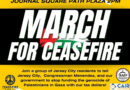 March for Ceasefire Sunday March 24, Journal Square Path Plaza @ 2pm