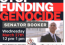 Back to Booker w/ Pax Christi and Friends – Witnessing Booker’s Continued Support of Arms for Genocide Noon Mar 27 #StopArmingIsrael