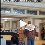 Presentation of Student Demanding Rutgers Divestment from Apartheid Israel and War Profiteers