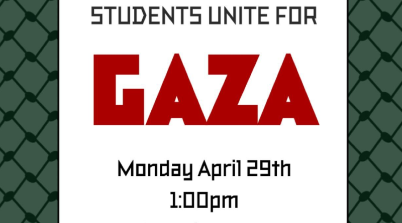 Students Unite for Gaza, Montclair State U, Ampitheatre , Mon, Apr 29, 1pm, Montclair U