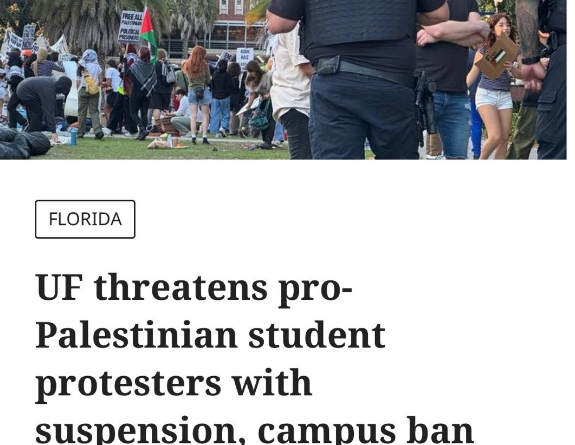 University of Florida Threatens Draconian Measures