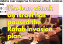 Iran Attack on Israel Has Stalled Israel Plans to Invade Rafah