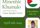 Dr. Minenhle Khumalo Thu Apr 11, 4:30 pm @ Seton Hall U Fahy 303