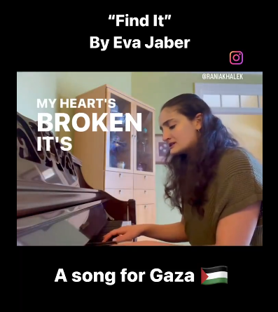 “Find It” A Song for Gaza by Eva Jaber . . . Wiping the Tears Ed.