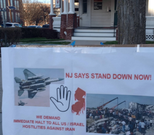 Haunting my old stomping grounds: An antiwar trip down Memory Lane (College Av.) Carrying Sign Demanding End to US – Israel War on Iran – All Out Friday 3/27 4pm College Av / Hamilton St. New B NJ