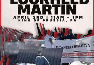 Upcoming Events: Fri. Apr 3 Good Friday – Lockheed Martin Protest, Apr 10 New B, Apr 12 Hoboken